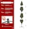 Glitzhome® 9ft Pre-Lit Green Cashmere Slim Pine Artificial Christmas Tree, Multicolor LED Lights